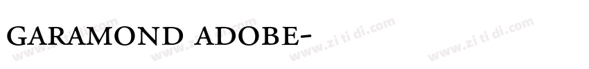 garamond adobe字体转换